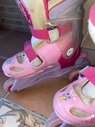 Patines de tres ruedas Barbie rosas