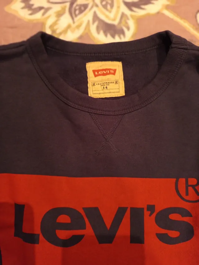Sudadera Levi's Talla 14 azul marino