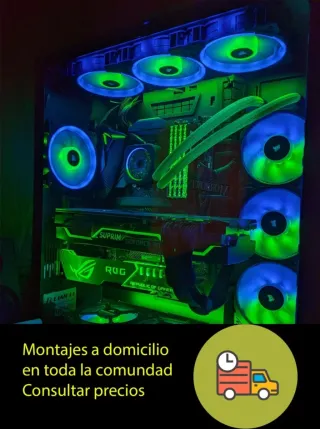 Montaje de ordenadores A DOMICILIO gaming,diseño,e