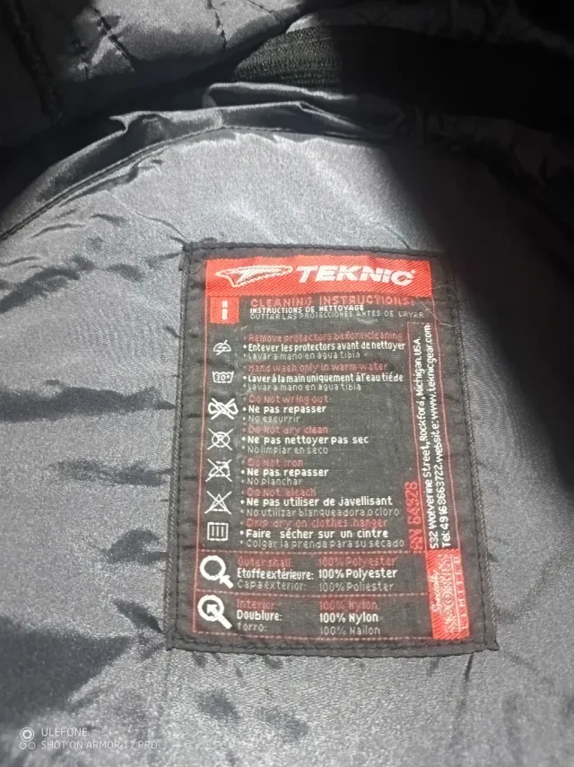 Chaqueta Moto Teknic Azul y Negra