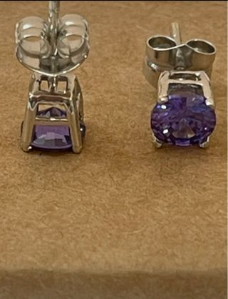 Pendientes Oro 18 k Con Dos Ct Tanzanitas