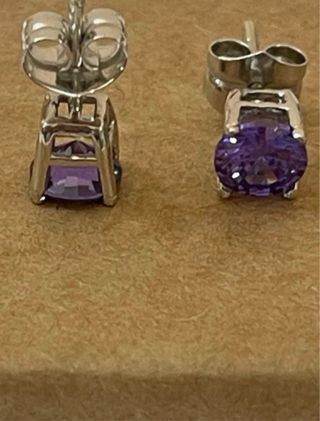 Pendientes Oro 18 k Con Dos Ct Tanzanitas