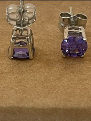 Pendientes Oro 18 k Con Dos Ct Tanzanitas