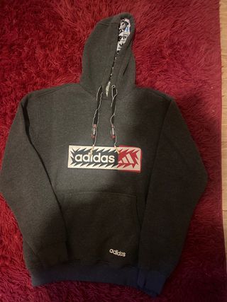 Sudadera Adidas Gris con Logo