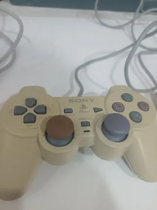 2 mandos PS1 originales Sony Transparente y blanco