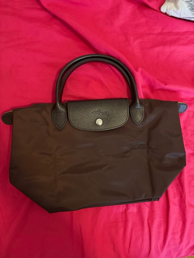 Longchamp tamaño S asa corta bolso color Mocha
