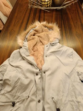 Chaqueta gris/forro rosa Talla L Mujer