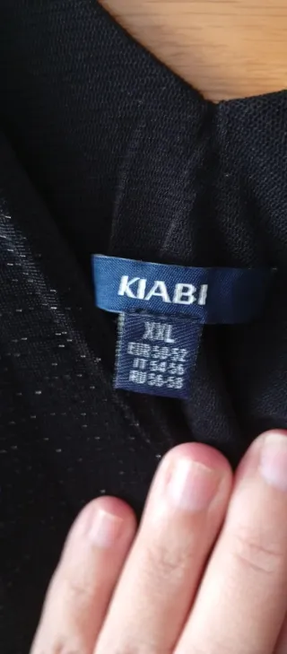 Camiseta fiesta lentejuelas negra XXL