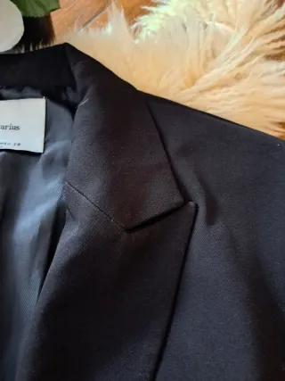 Chaleco Largo Negro Vintage