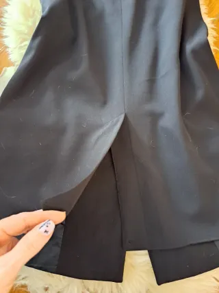 Chaleco Largo Negro Vintage