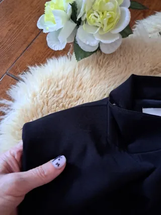 Chaleco Largo Negro Vintage