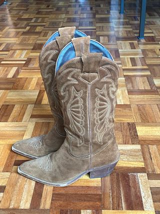 Botas camperas mujer ante marrón