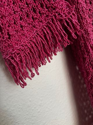 Vestido Zara punto calado flecos