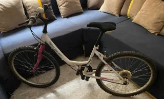 Bicicleta Montaña Blanca y Rosa