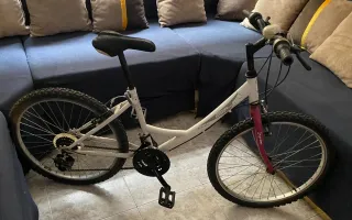 Bicicleta Montaña Blanca y Rosa