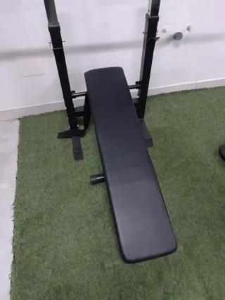 Banco de pesas y barra ¡OFERTA FIN DE AÑO!