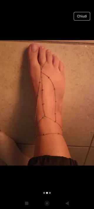 Cavigliera donna argento