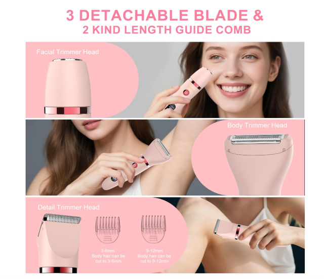 Rasoio Elettrico Donna Viso Bikini Corpo