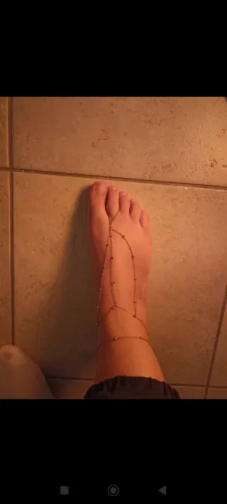 Cavigliera donna con perline