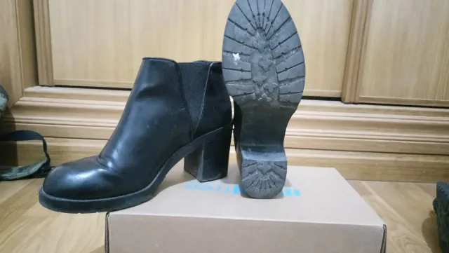 Botines negros tacón grueso