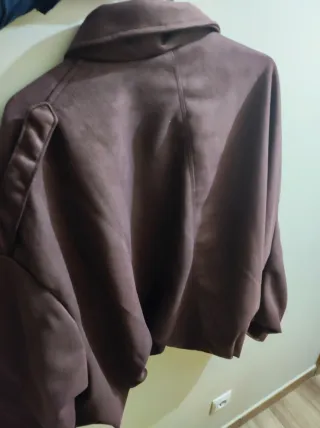 Chaqueta Bomber Ante Burdeos