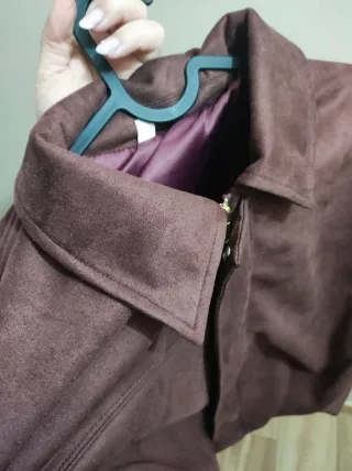 Chaqueta Bomber Ante Burdeos