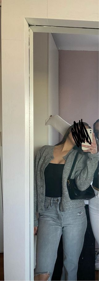 Pantalón ancho gris