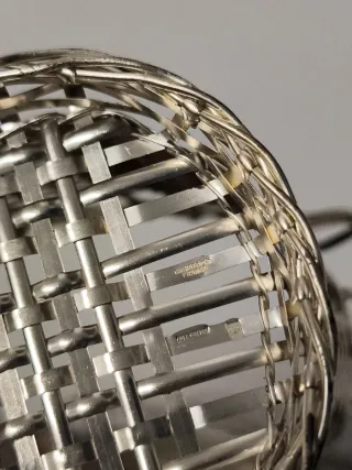 Portabotellas Christofle metal plateado