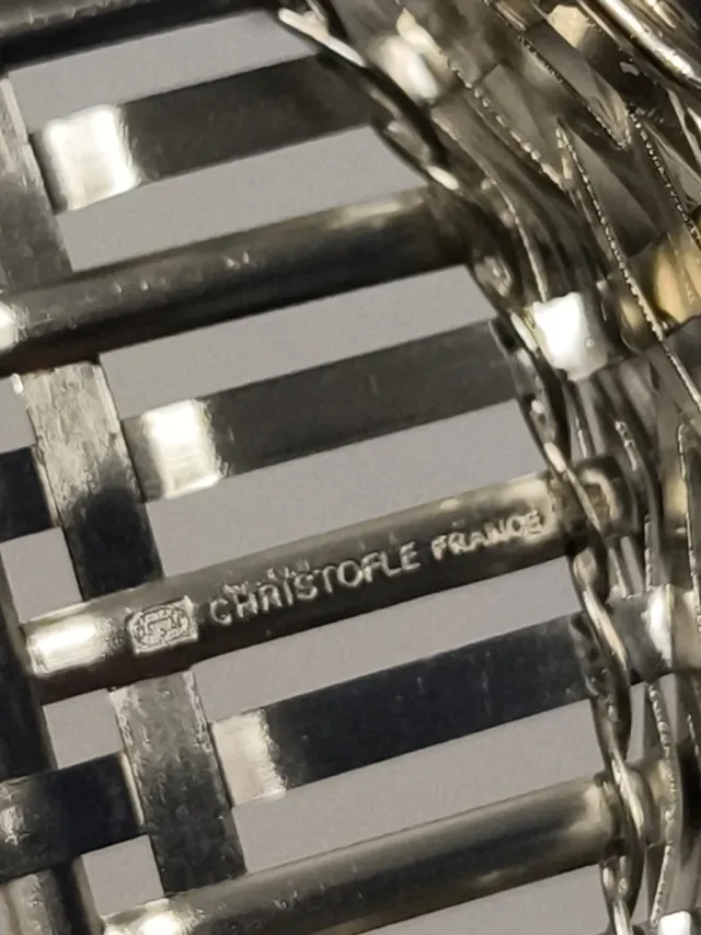 Portabotellas Christofle metal plateado