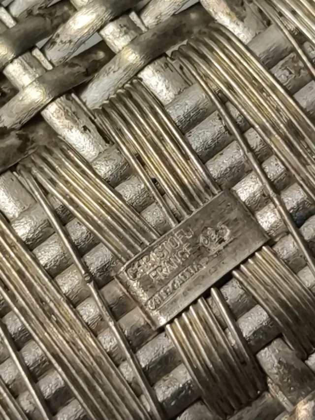 Portabotellas Christofle metal plateado