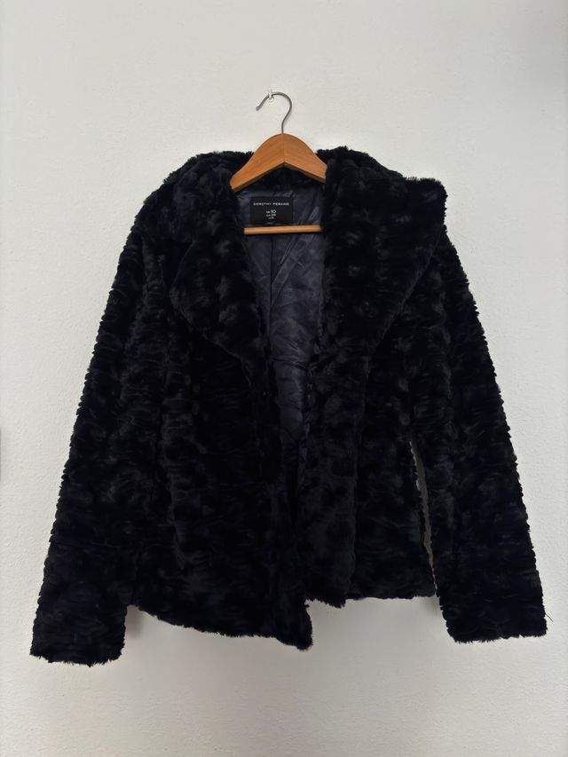 Abrigo suave Dorothy Perkins negro talla M