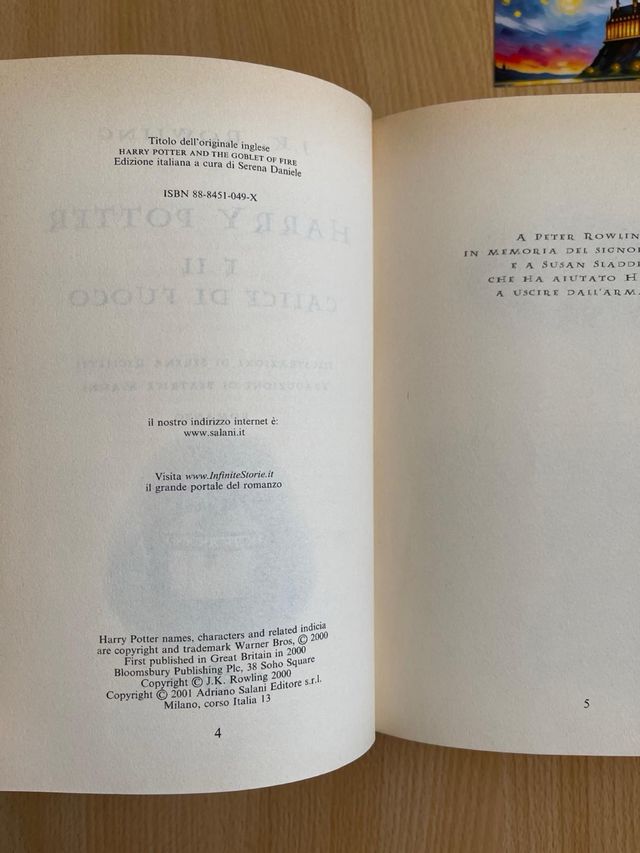 Harry Potter e il calice di fuoco Salani 2001