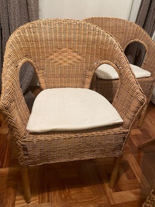Set di quattro poltrone in rattan/nora naturale di Ikea