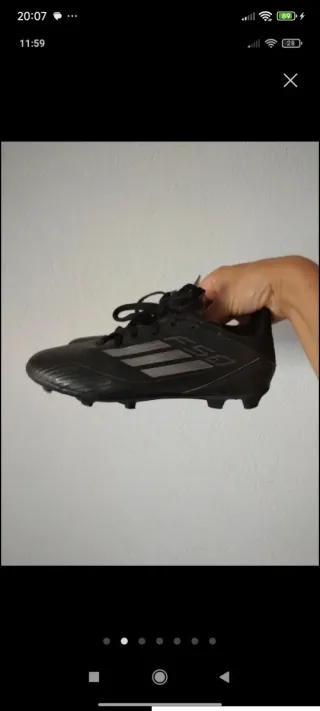 Botas de fútbol Adidas negras n34