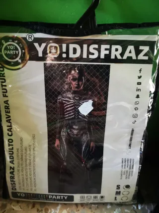 Disfraz Esqueleto Adulto YO! DISFRAZ Talla S