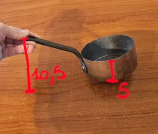 Piccolo paiolo in rame vintage