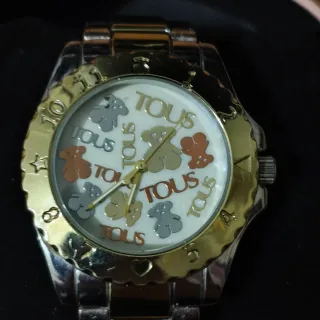 Reloj Tous Oso Dorado y Plateado