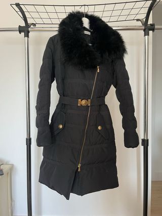 Abrigo Versace Negro Mujer