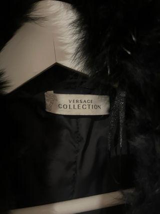Abrigo Versace Negro Mujer