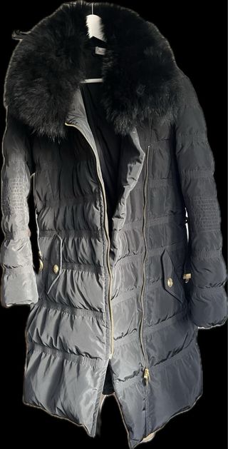 Abrigo Versace Negro Mujer