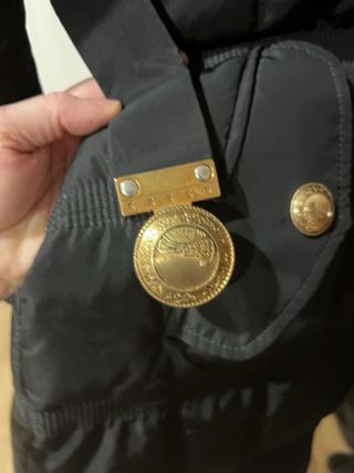 Abrigo Versace Negro Mujer