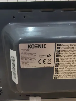 Microondas Koenic Grill 20L 700W