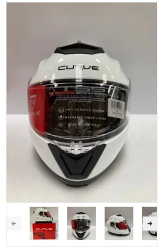 Casco de moto blanco Curve NUEVO!!!Talla XL