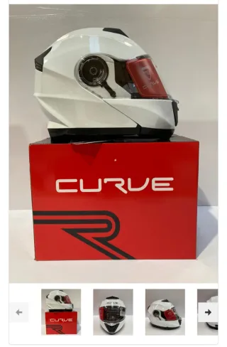 Casco de moto blanco Curve NUEVO!!!Talla XL