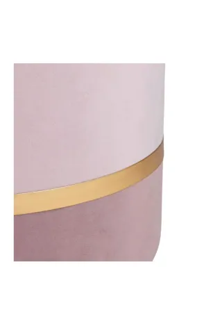 Set di 2 nuovi pouf Maisons du Monde in velluto rosa con dettagli dorati