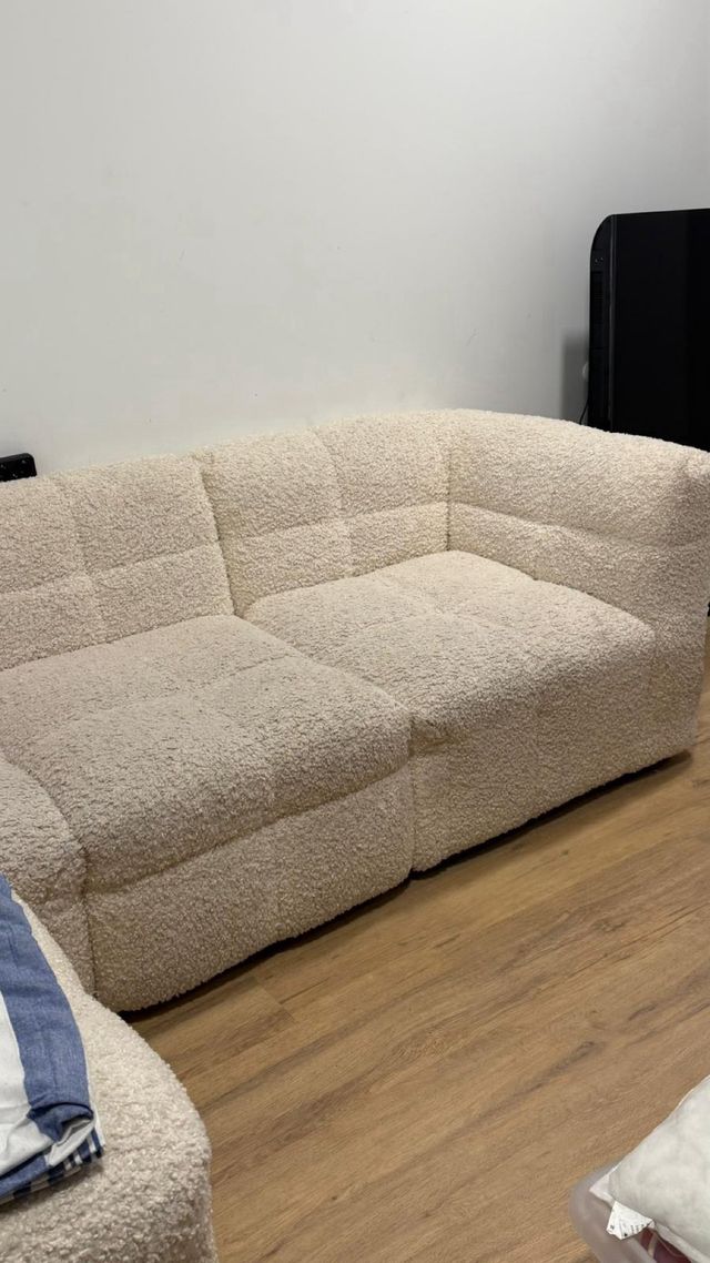 Sofá modular beige Cuatro módulos