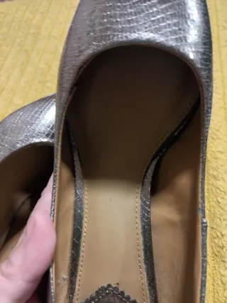 Zapatos de tacón plateados talla 39