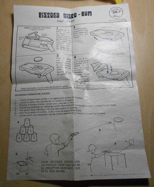 Pistola lancia-dischi Disco-Bum di Rima