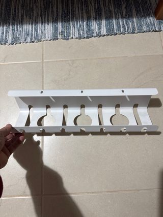 Soporte organizador de cables blanco