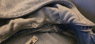 Gilet jeans con cappuccio grigio